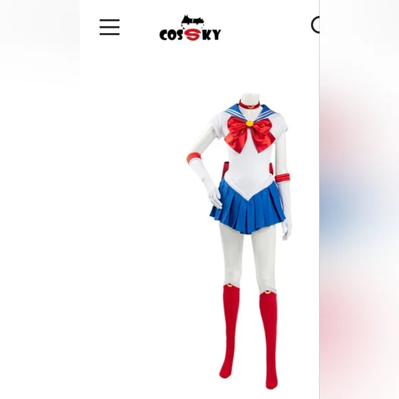 Sailor Moon Costume Red and Blue XS - Picture 13 of 13